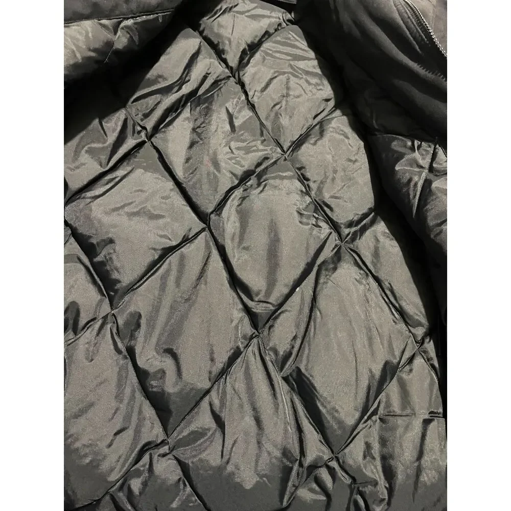 Bromley Sport real Down barn jacket black quilted liner winter warm womens M